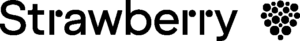 Strawberry logo black